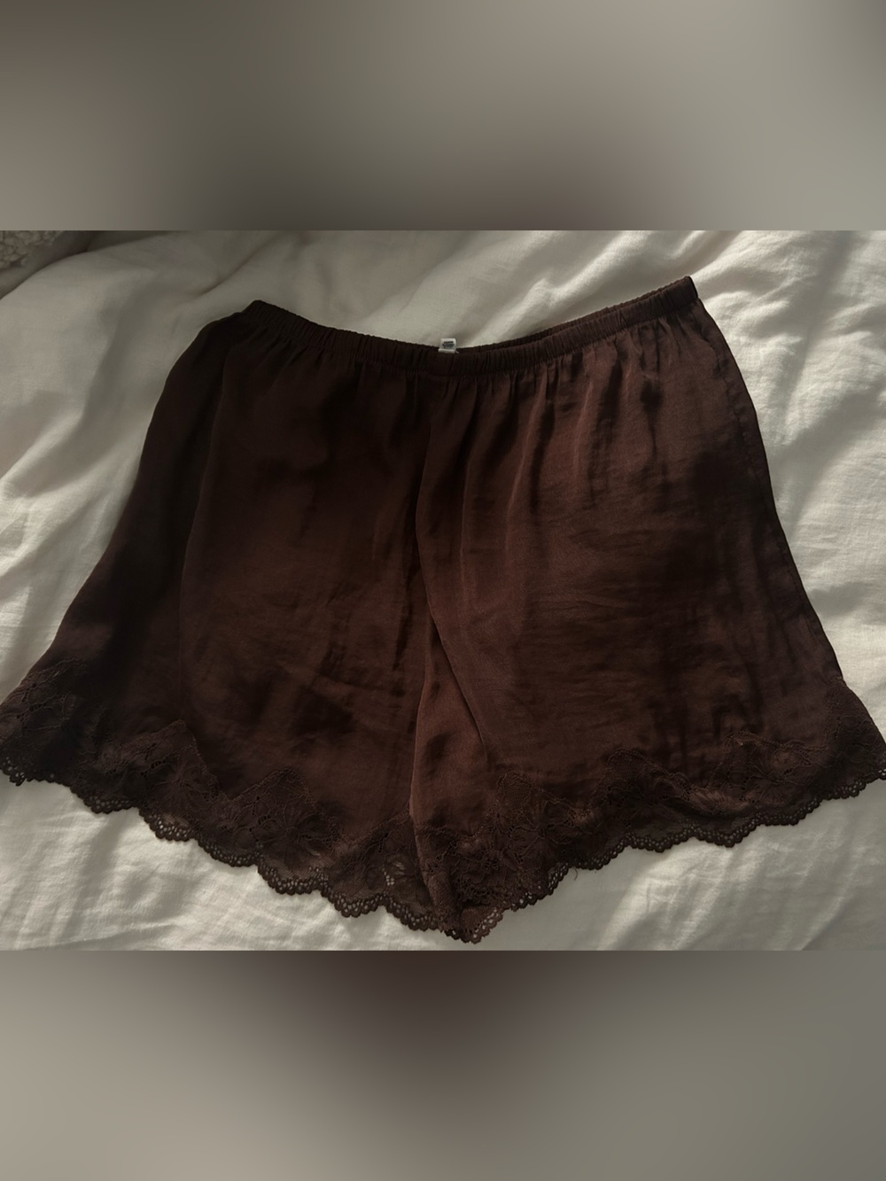 aerie Night out satin lace boxer shorts